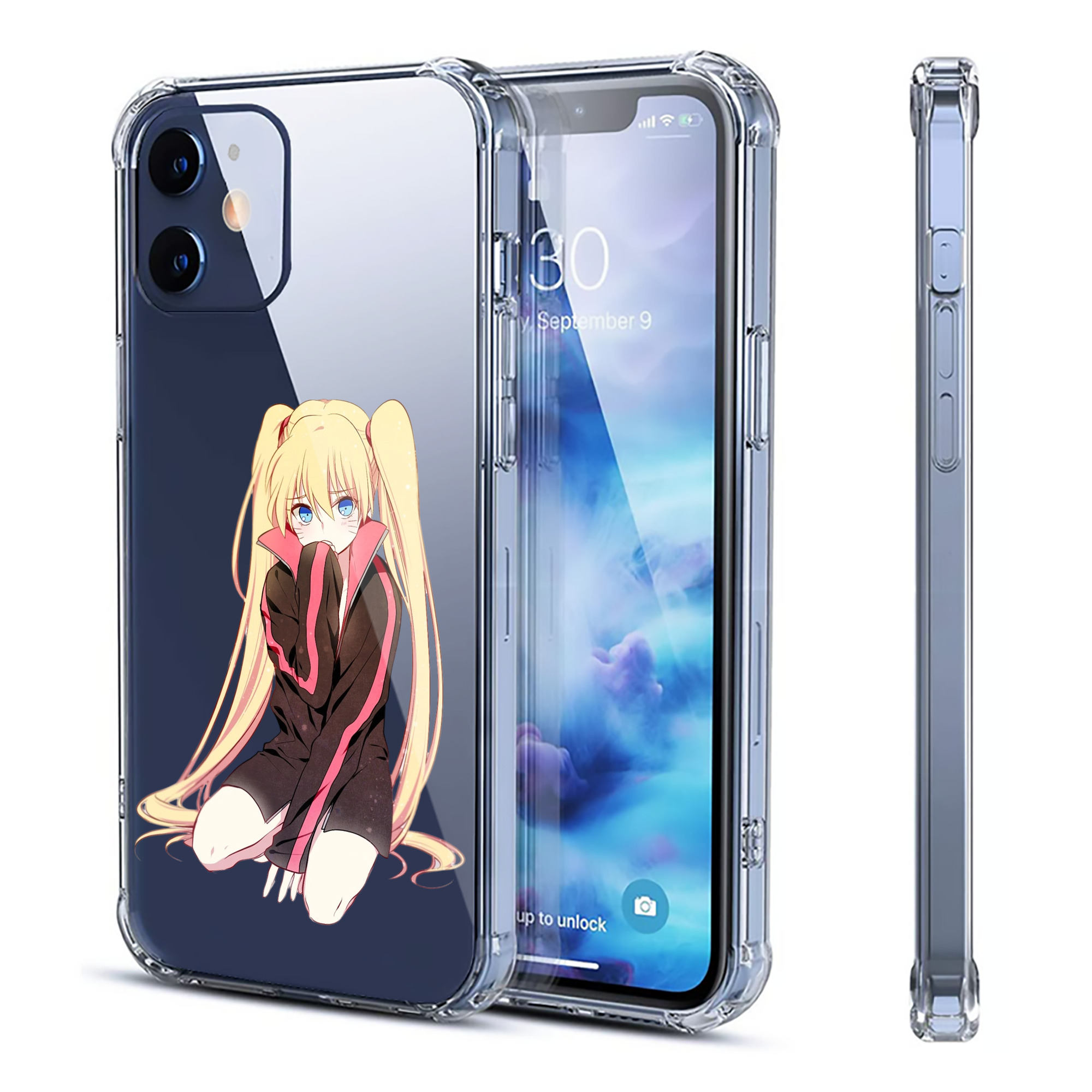 （画像用） NARUTO -ナルト- うずまき ナルト Uzumaki Naruto 【iPhone 12シリーズ対応】透明スマホケース（クリアソフトケース）